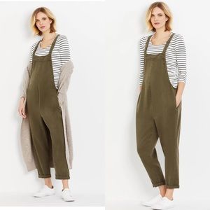 Luxe essential denim maternity overall adjustable straps size L